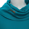 Stylish Pile Collar Package Hip Solid Color Dress for Women