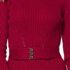 Stylish Round Collar Long Sleeve Color Bowknot Design Women's Sweater Dress