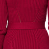 Stylish Round Collar Long Sleeve Color Bowknot Design Women's Sweater Dress