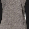 Stylish Round Collar Long Sleeve Color Block Faux Leather Spliced Women's Dress