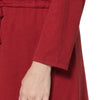 Stylish Scoop Collar 3/4 Sleeve Color Drawstring Knitted Women's Dress