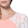 Fresh Style Round Collar Long Sleeve Lace Spliced Color Block A-Line Women's Dress