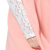 Fresh Style Round Collar Long Sleeve Lace Spliced Color Block A-Line Women's Dress