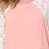 Fresh Style Round Collar Long Sleeve Lace Spliced Color Block A-Line Women's Dress