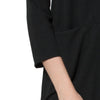 Simple Design Round Collar Long Sleeve Color Button and Pocket Design Straight Women's Dress