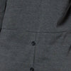 Simple Design Round Collar Long Sleeve Color Button and Pocket Design Straight Women's Dress