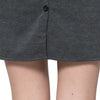 Simple Design Round Collar Long Sleeve Color Button and Pocket Design Straight Women's Dress