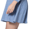 Sweet Scoop Collar Long Sleeve Spliced Striped A-Line Zippered Women's Dress