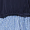 Sweet Scoop Collar Long Sleeve Spliced Striped A-Line Zippered Women's Dress