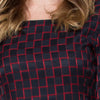 Stylish Round Collar Long Sleeve Zippered Plaid Print Slimming Women's Midi Dress