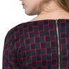 Stylish Round Collar Long Sleeve Zippered Plaid Print Slimming Women's Midi Dress