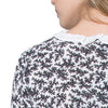 Fresh Style Jewl Neck Long Sleeve Printed Button Design Ruffled A-Line Women's Dress