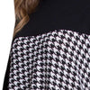 Stylish Turtleneck Long Sleeve Houndstooth A-Line Slimming Women's Dress
