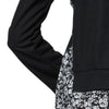 Fashionable Round Collar Long Sleeve Floral Print Spliced Faux Two Piece Women's Dress