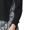 Fashionable Round Collar Long Sleeve Floral Print Spliced Faux Two Piece Women's Dress