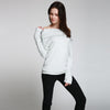 Stylish Slash Collar Long Sleeve Pure Color Knitted Pullover for Women