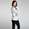 Stylish Slash Collar Long Sleeve Pure Color Knitted Pullover for Women