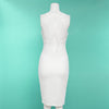 Sexy Halter Sleeveless Lace Up Pure Color Bodycon Midi Dress for Ladies