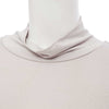 Casual Stand Collar Solid Color Long Sleeve Pleated Women Dress