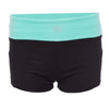 Active Elastic Waist Color Block Shorts for Women