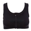 Active U-Neck Pure Color Zippered Racerback Crop Top for Women