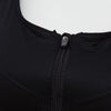 Active U-Neck Pure Color Zippered Racerback Crop Top for Women