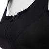 Active U-Neck Pure Color Zippered Racerback Crop Top for Women