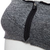 Active U-Neck Pure Color Zippered Racerback Crop Top for Women