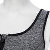 Active U-Neck Pure Color Zippered Racerback Crop Top for Women