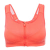 Active U-Neck Pure Color Zippered Racerback Crop Top for Women
