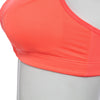 Active U-Neck Pure Color Zippered Racerback Crop Top for Women