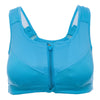 Active U-Neck Pure Color Zippered Racerback Crop Top for Women