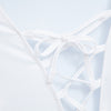Sexy V-Neck Long Sleeve Criss Cross Pure Color Romper for Women