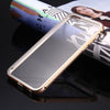 2 in 1 Ultrathin Detachable Metal Bumper Transparent Back Case Cover for iPhone 6 Plus 6s Plus