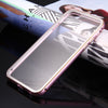2 in 1 Ultrathin Detachable Metal Bumper Transparent Back Case Cover for iPhone 6 Plus 6s Plus
