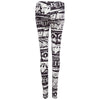 Trendy Handed-Painting Elastic Waist Print Skinny Leggings for Women