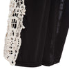 Chic Mid Waist Lace Spliced Flare Pants for Women