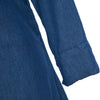 Shirt Collar Long Sleeve Button Design Asymmetrical Denim Dress for Women
