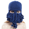 Trendy Men Women Handmade Knitting Wool Octopus Adult Hat