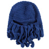Trendy Men Women Handmade Knitting Wool Octopus Adult Hat
