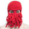 Trendy Men Women Handmade Knitting Wool Octopus Adult Hat