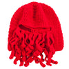 Trendy Men Women Handmade Knitting Wool Octopus Adult Hat