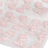 3D Nail Art Decal Tips Embossed Pink Flowers Design Stickers