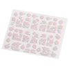 3D Nail Art Decal Tips Embossed Pink Flowers Design Stickers