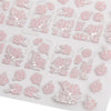 3D Nail Art Decal Tips Embossed Pink Flowers Design Stickers