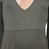 Sexy Plunging Neck Long Sleeve Asymmetrical Maxi Dress for Ladies