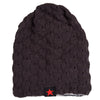 Fashionable Star Decorated Two-Double Knited Skullies Beanie Hat