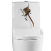 3D Vivid Thor Hammer Broken Wall Stickers for Kids Rooms  Toilet Home Decor