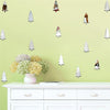 18pcs Christmas Tree Mirrow Wall Stickers for Home Decoration