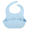 Washable Soft Silicone Baby Bibs Eating Pinafore Adjustable Pocket Food Catcher